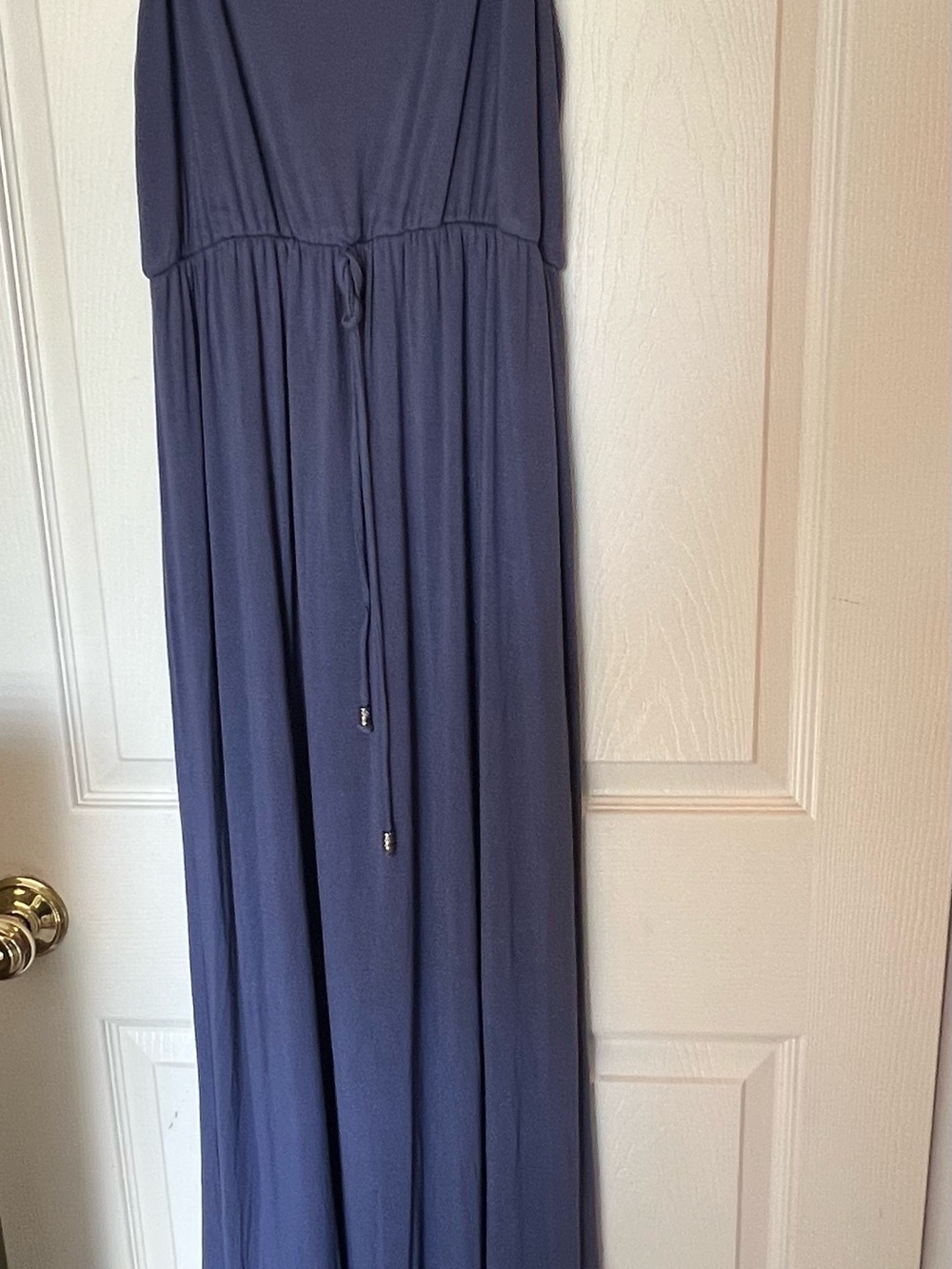 Pinkblush Navy lined Maxi Dress with Drawstring Waist
